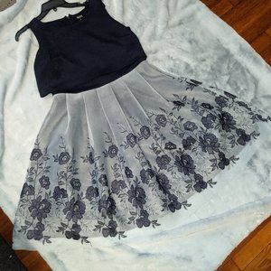 SLNY Navy "Missy" Dress - Size 14